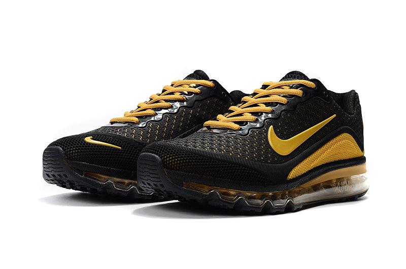 2017.5 KPU Black and Yellow Men's Running Shoes - Obeezi