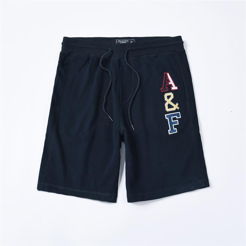 Abercrombie And Fitch Logo Embroidery Elasticated Shorts-Navy Blue - Obeezi