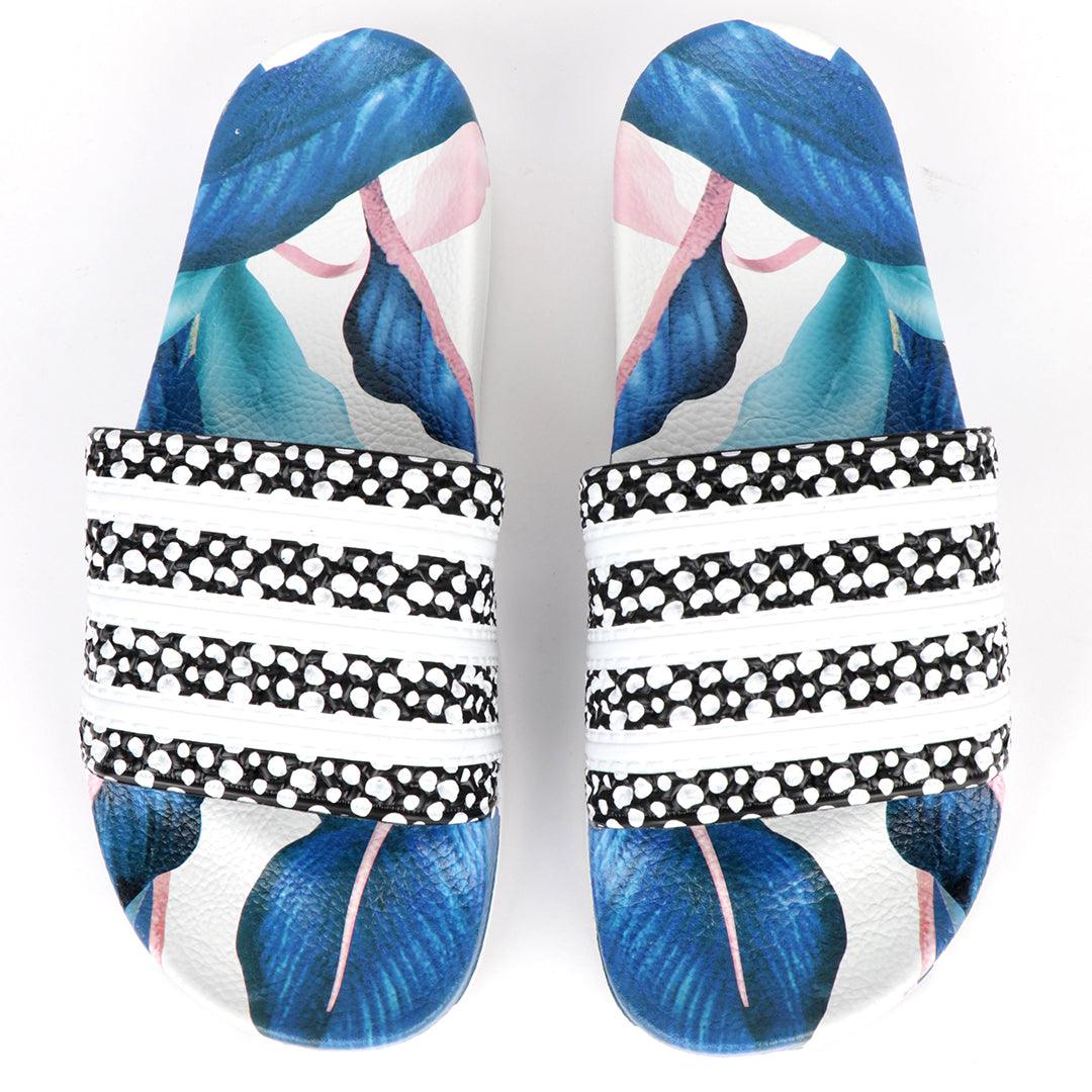 AD Adilette Men's Slide Floral Print Sole -Multicolor - Obeezi.com