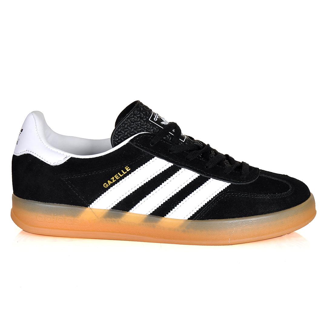 AD Gazelle 3 Stripes Side Designed Sneakers-Black - Obeezi.com