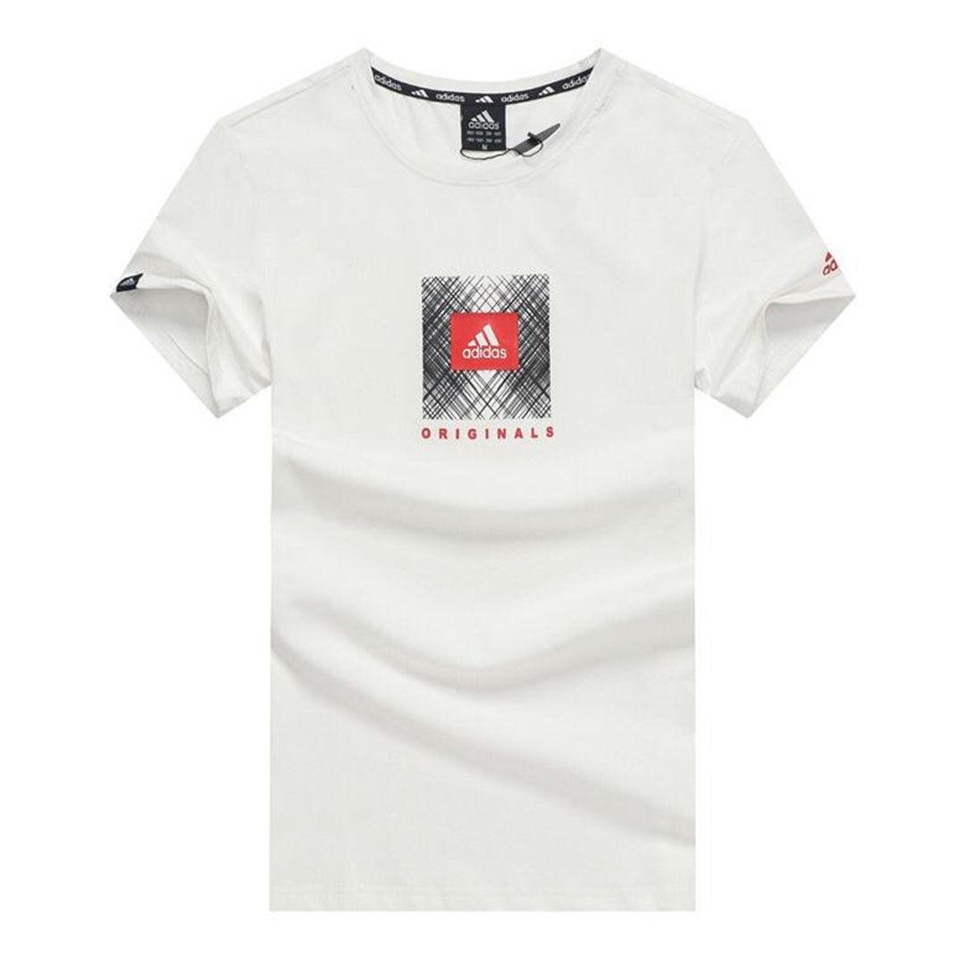 Adidas Originals Logo Printed White T-shirt - Obeezi