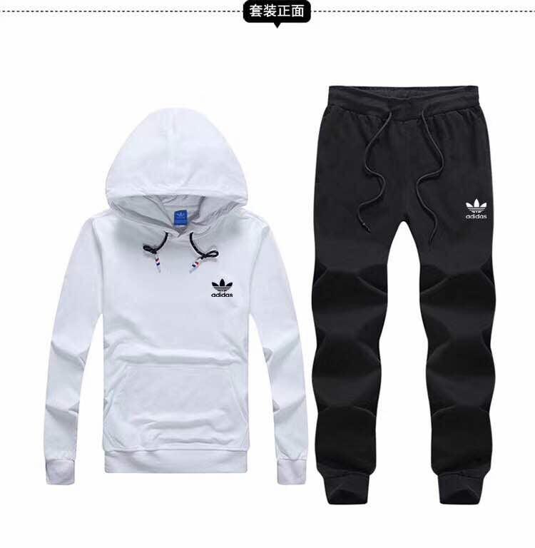Adidas Originals Superstar Trefoil Hoodie Track Suit White Black - Obeezi