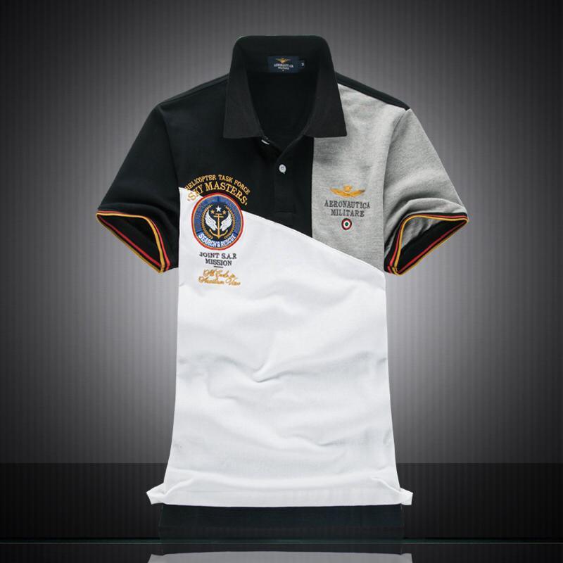 Aeronautica Helicopter Task Force Short Sleeve Shirt Polo-Gry - Obeezi