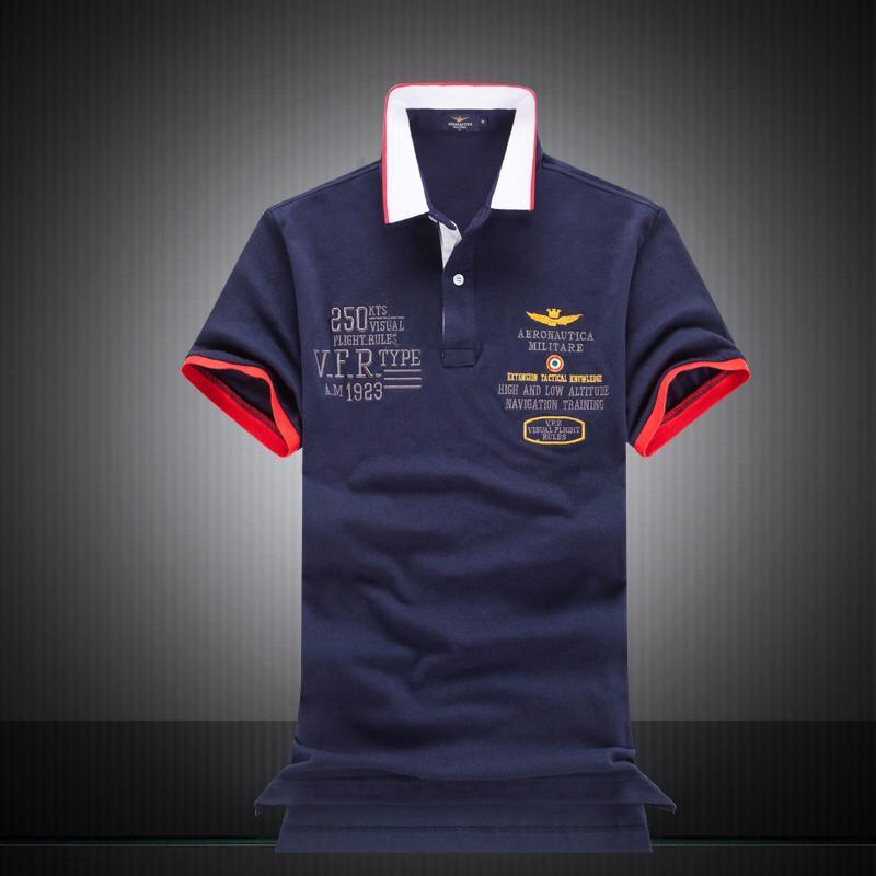 Aeronautica Militare Extension Tactical Short Sleeve Shirt Polo-Blue - Obeezi