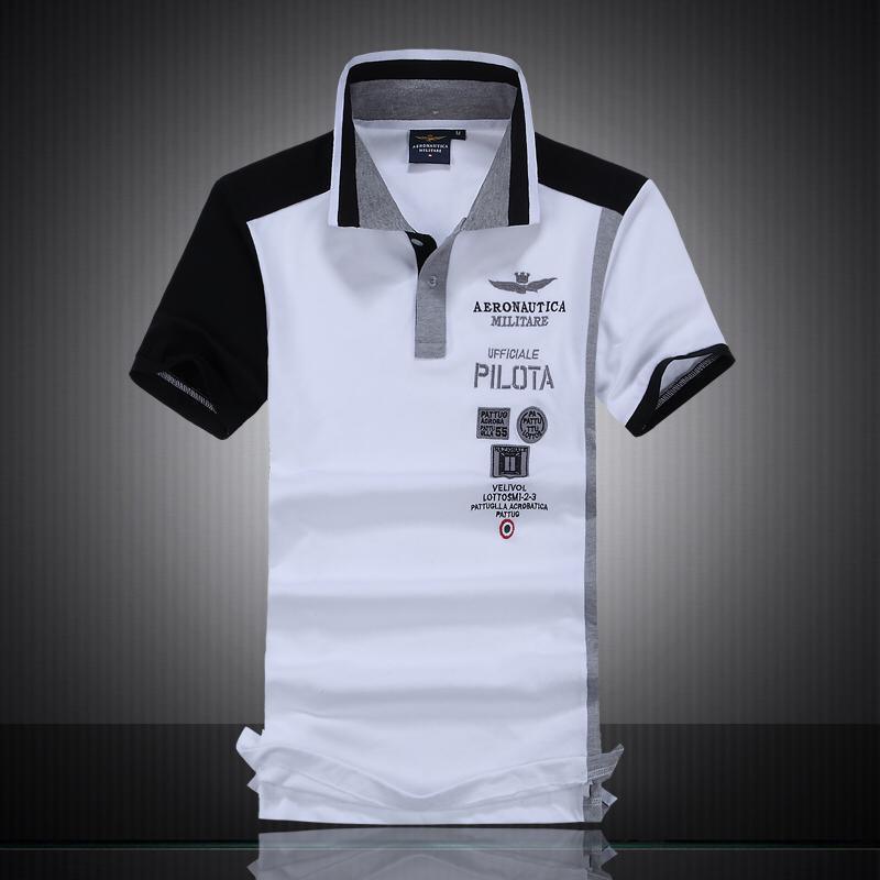 Aeronautica Militare Pilot Short Sleeve Shirt Polo-White - Obeezi