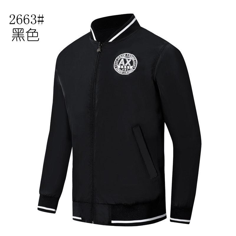 Armani Exchange Ax 1991 Logo Design Black Jacket Tracksuit - Obeezi