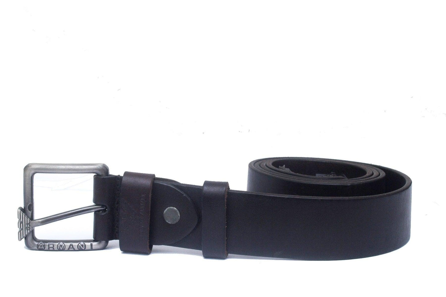 Armani Original Dark Brown Leather Belt - Obeezi.com