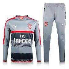 Arsenal FC 17/18 Training Kit Grey Tracksuits - Obeezi