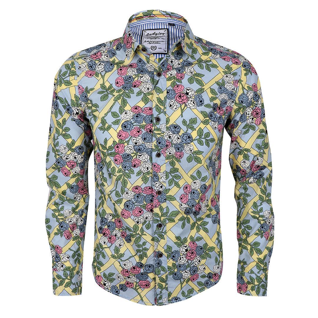 Badgley Rich Closet Floral Print Long Sleeve Shirt - Obeezi