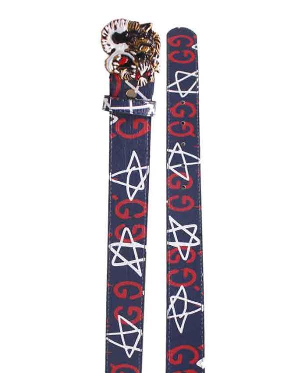 Belts With Genuine Fashion Prints Tiger Buckle Multicolour - Obeezi.com