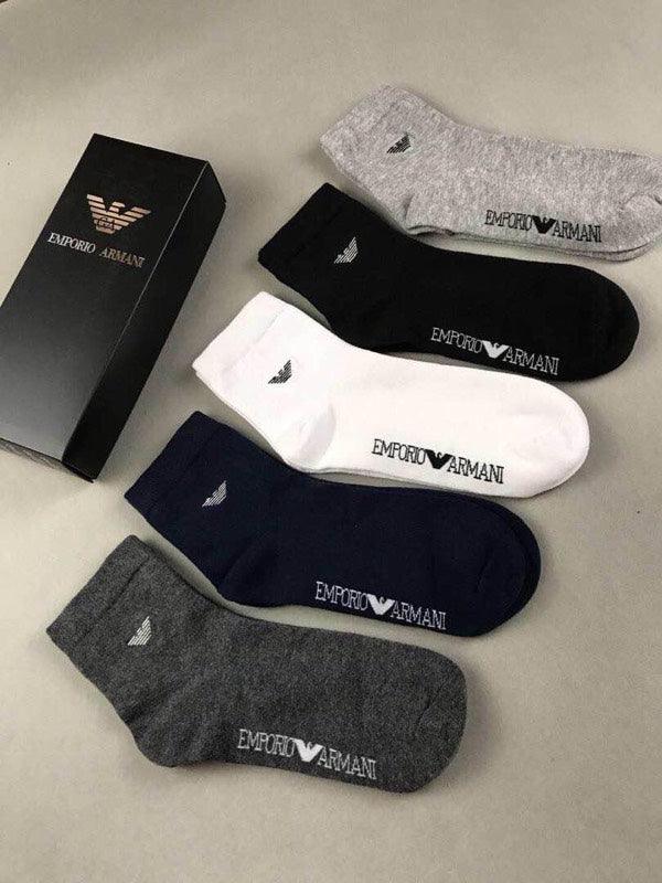 BLACK WHITE GREY ASH NAVYBLUE PACK OF 5 PAIR WOOLEN SOCKS - Obeezi.com