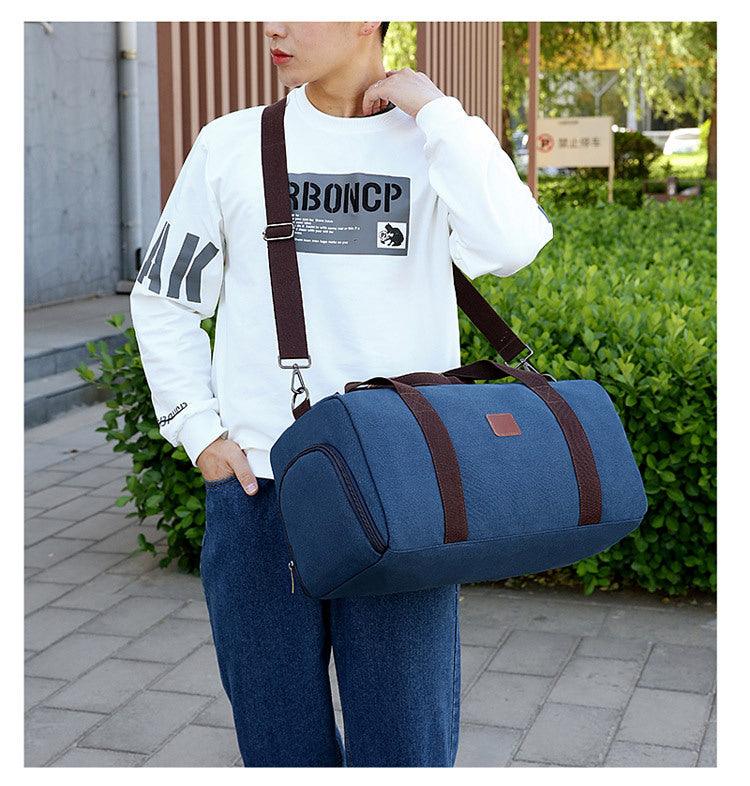 Buffalo Vintage Large Capacity Duffle Bag- NavyBlue - Obeezi.com