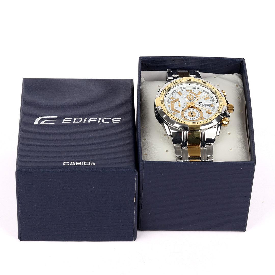 Casio Edifice Efr Gold and Silver Stainless Watch - Obeezi.com