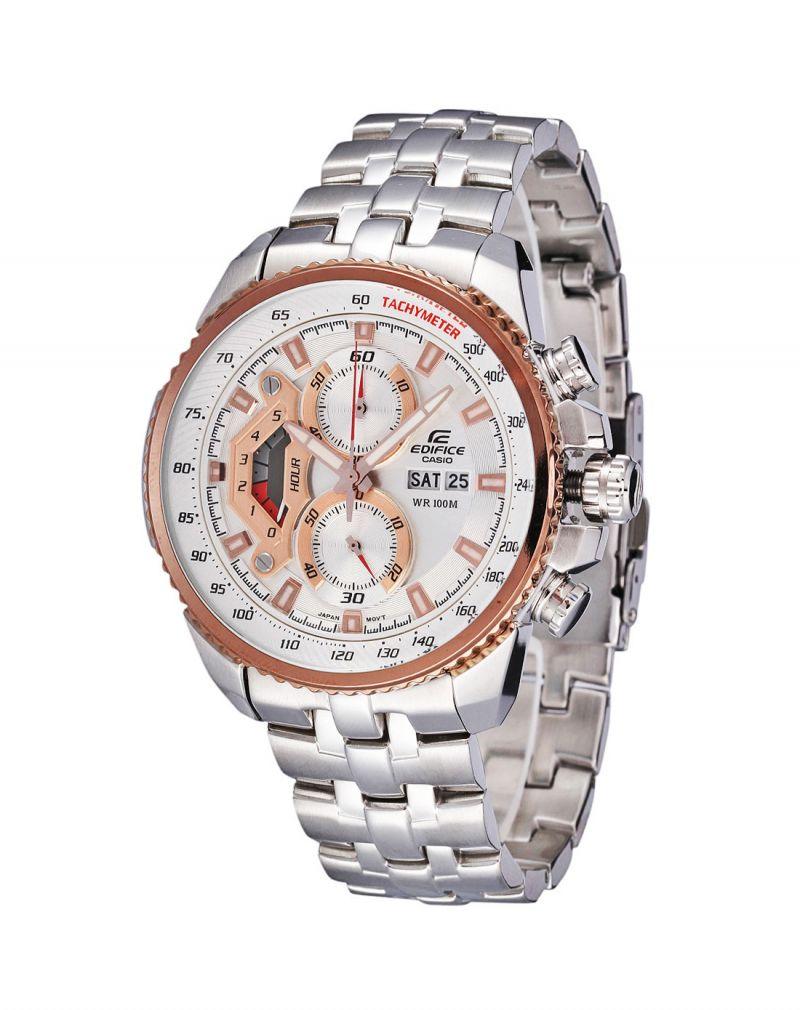Casio EF-558D 7AV Men's Edifice Stainless Steel Sports Analog Chronograph Watch - Obeezi.com