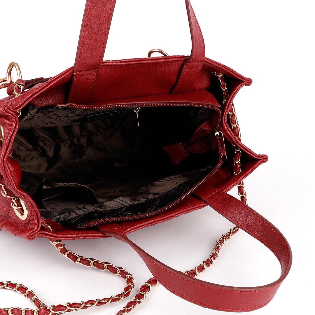 CHANEL GST Grand Shopping Chain Tote Bag Caviar Leather Red - Obeezi.com
