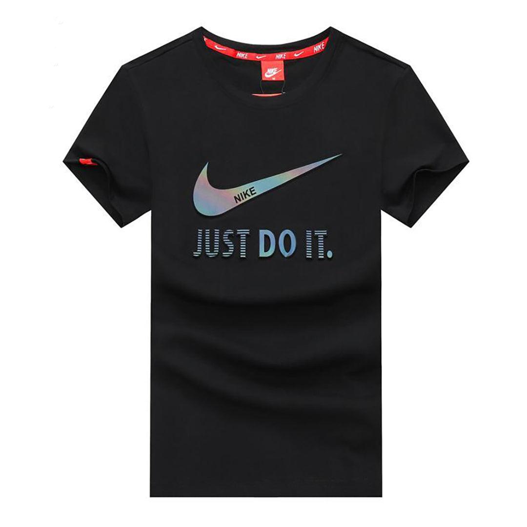 Classic Black NK Sportwear Just do it 100% Cotton T-shirt - Obeezi.com