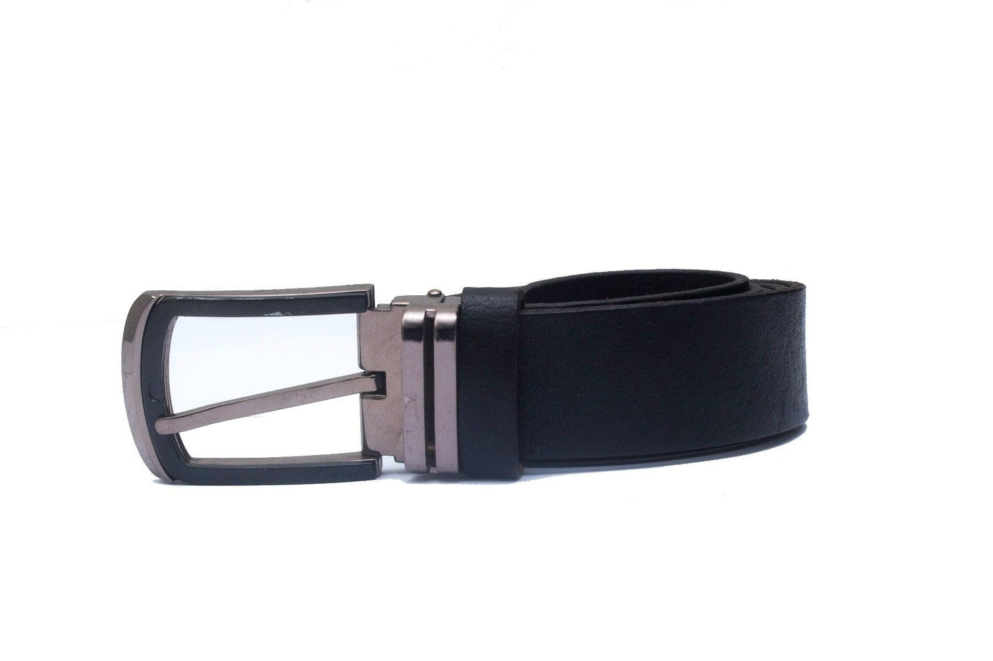 Classic Men's Plain Leather Black Belt - Obeezi.com