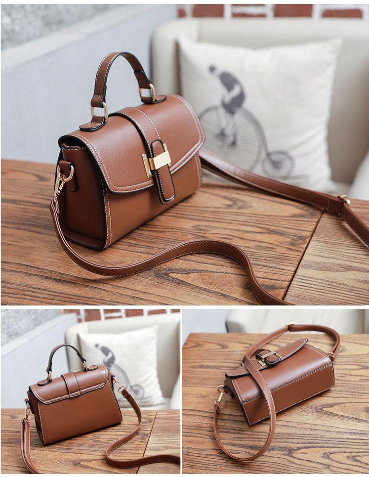 Classical Design Lady Tote Sling Bag Brown - Obeezi.com