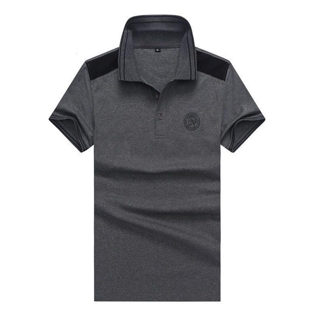 Diesel T-Randy Tipped Collar Polo T-Shirt-Grey - Obeezi