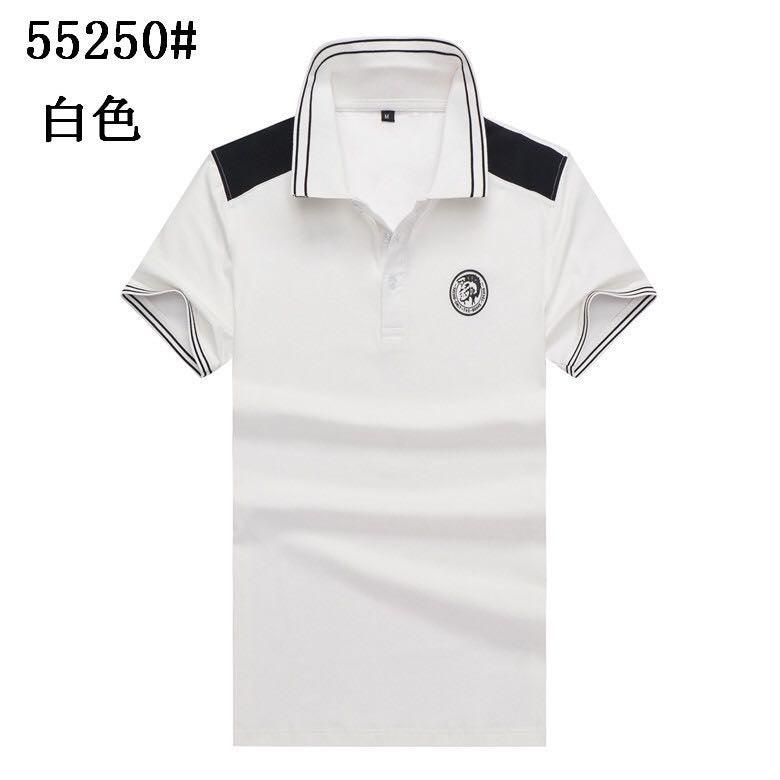 Diesel T-Randy Tipped Collar Polo T-Shirt-White - Obeezi