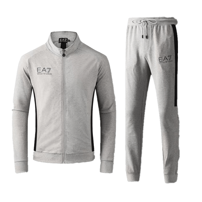 EA EA7 Zip Enclosure Designed Ash Tracksuits - Obeezi.com