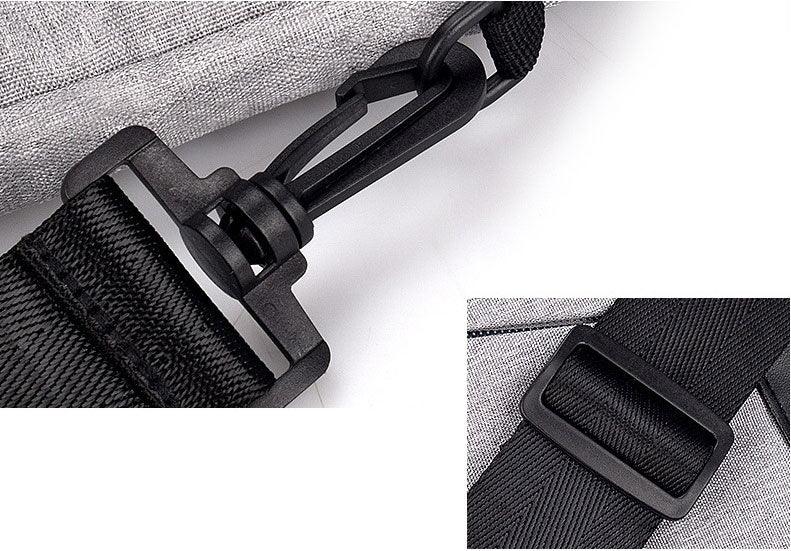 Executive Men's Zipper Designed Business Laptop Bag-Ash - Obeezi.com