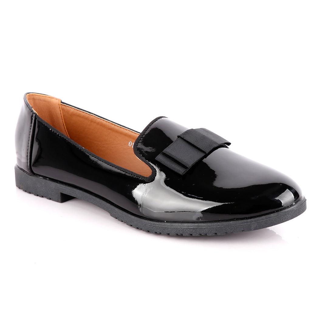 Geerte Corporate Wetlips Cover Black Flat Shoe - Obeezi