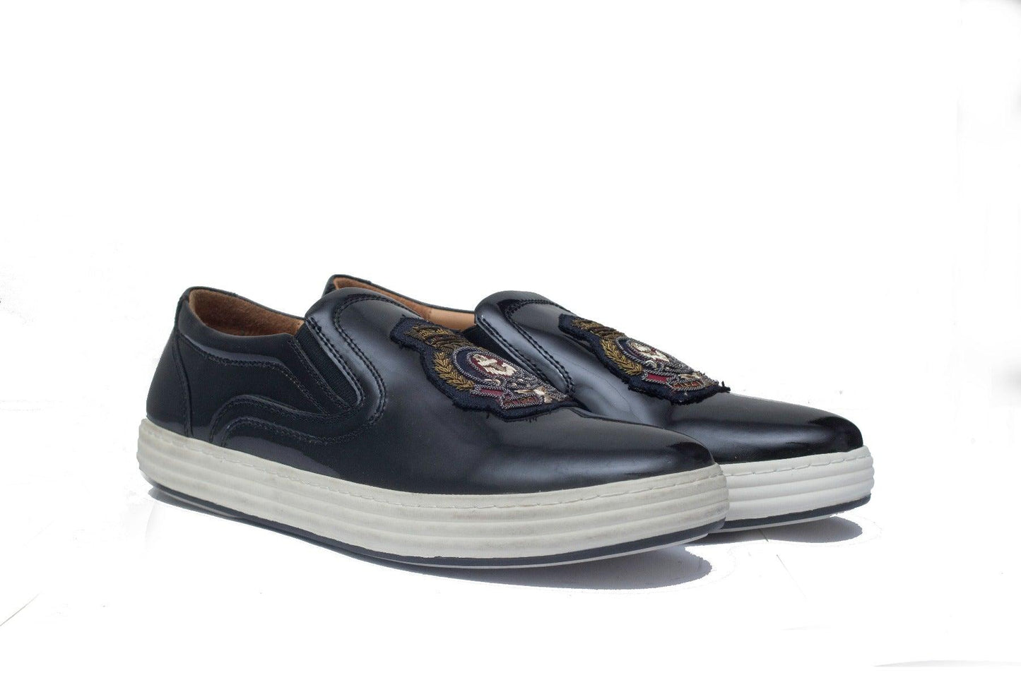 GG Men's Wetlips Black Leather Shoe - Obeezi