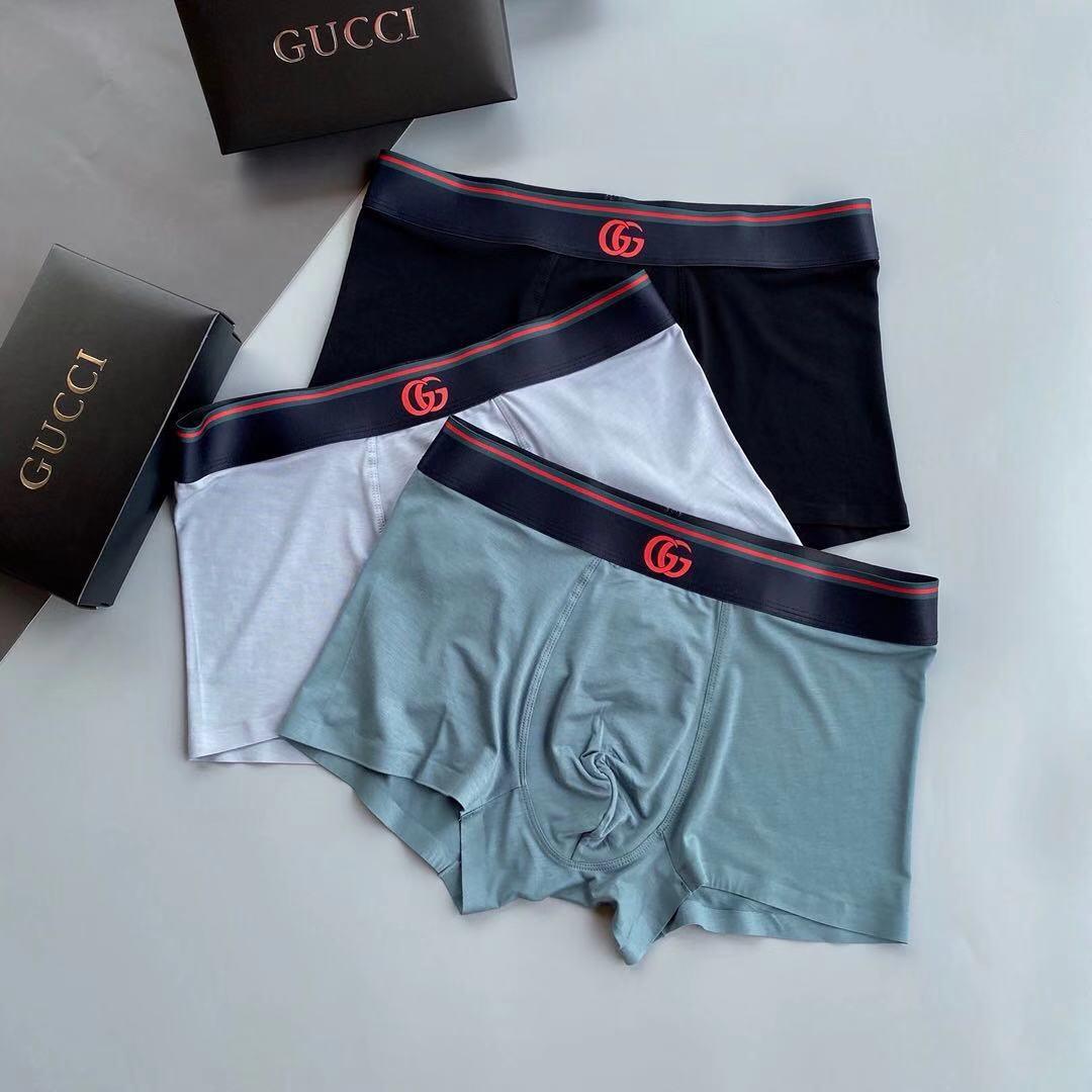 Guc GG Designed 3 Pack Lightweight Cotton Briefs - Obeezi.com