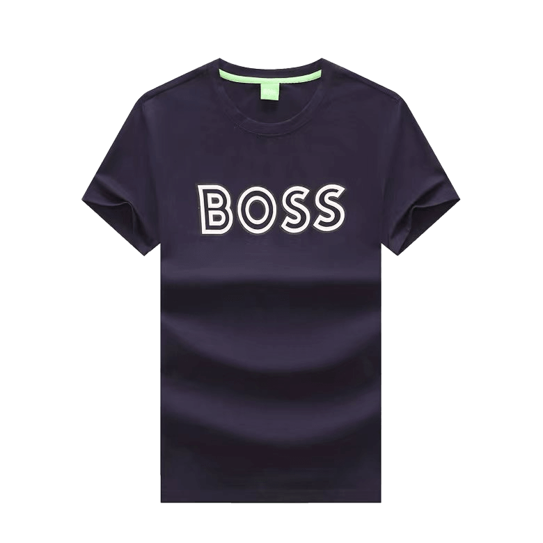 HB Breathable T-Shirt Printed White Logo Designed- Navy Blue - Obeezi.com