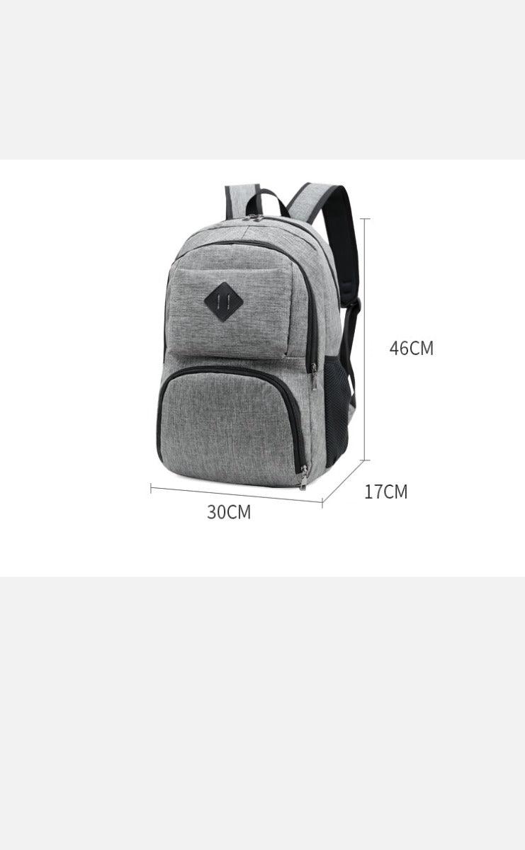 Hiking Canvas Large Capacity Backpack- Grey - Obeezi.com