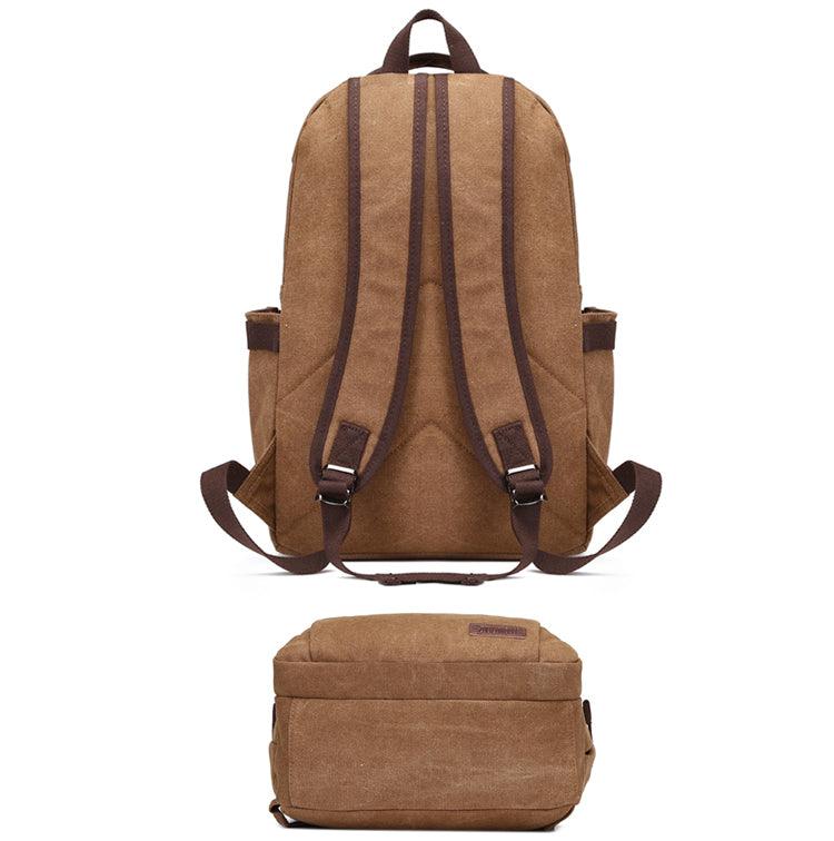 Hiking Canvas Large Capacity Backpack With Usb Charging Ports Blue Bags - Obeezi.com