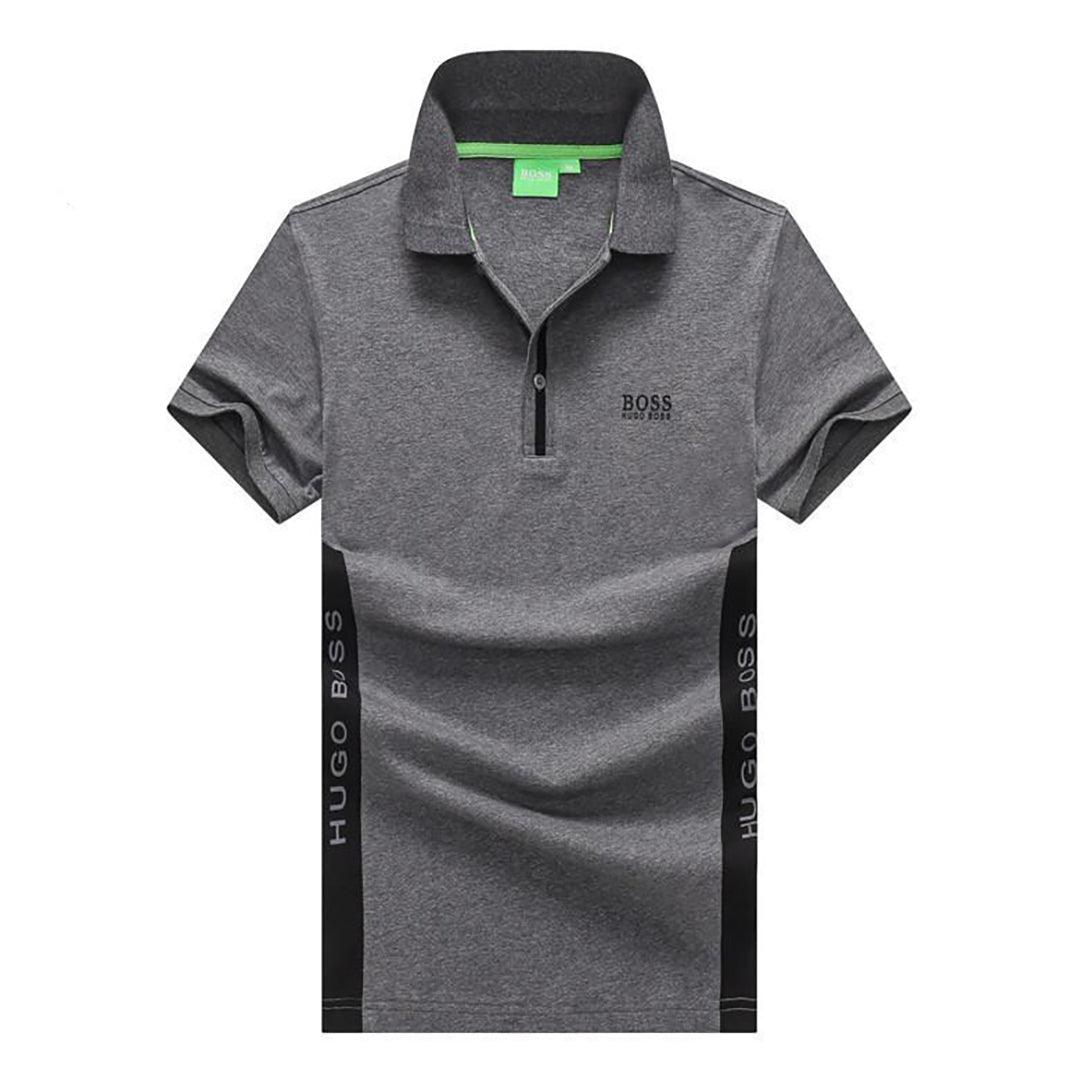HUG Essential Organic Cotton Grey T-Shirt With Black Design - Obeezi.com