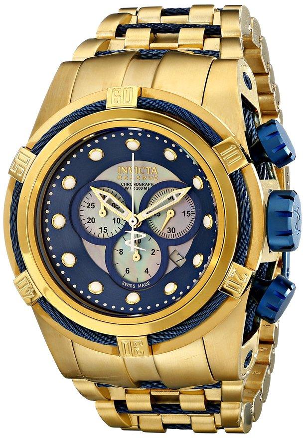 Invicta Men's 12742 Bolt Analog Display Swiss Quartz Gold Watch - Obeezi.com