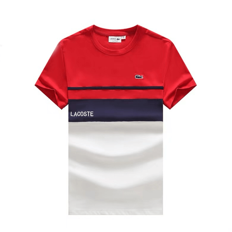 Lacost Multi Colors Blocked Designed Created Logo T-shirt - Obeezi.com