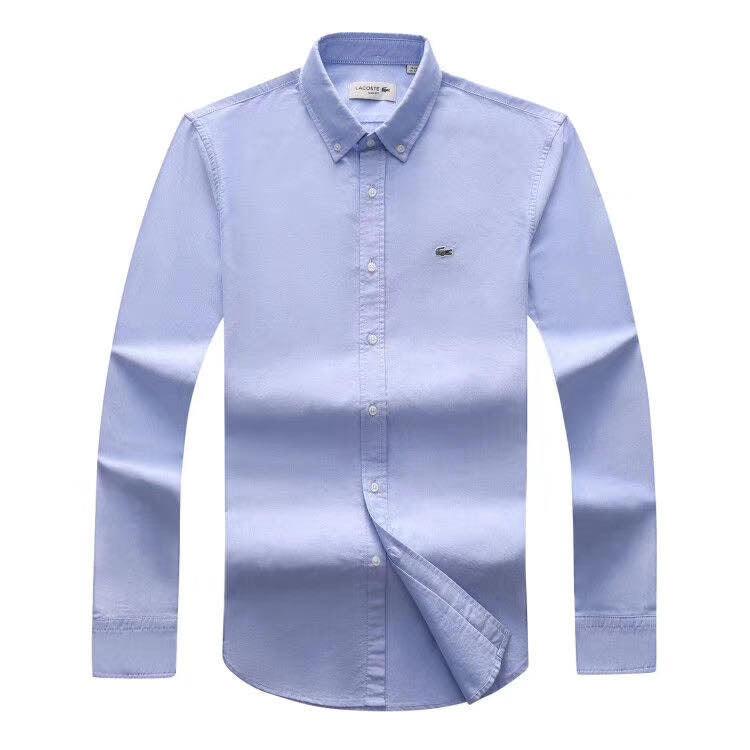Lacoste Custom Fits Long sleeve SkyBlue Shirts - Obeezi