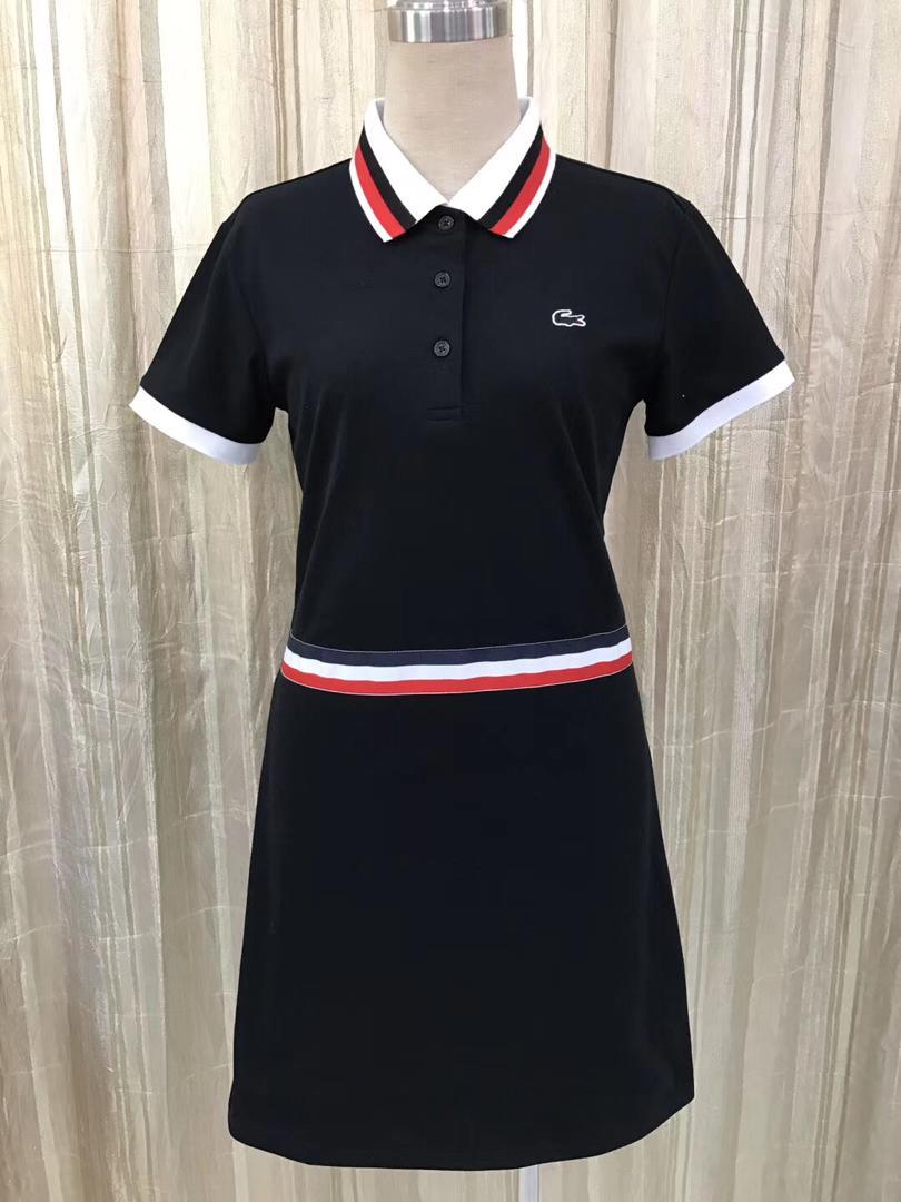 Lacoste Design Dress fitted Ladies Black Gown - Obeezi