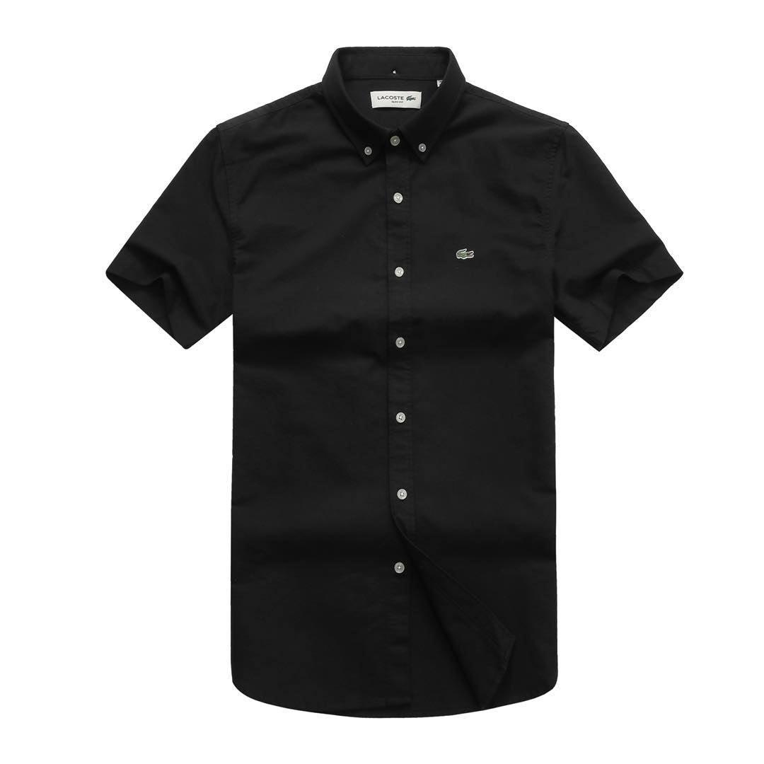 Lacoste Men's Short Sleeve Short -Black - Obeezi