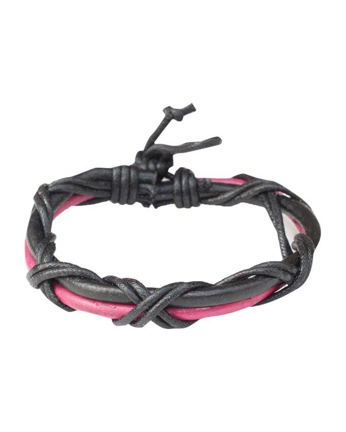 Lokai Double Wrap Black Bracelet Black and Purple - Obeezi.com