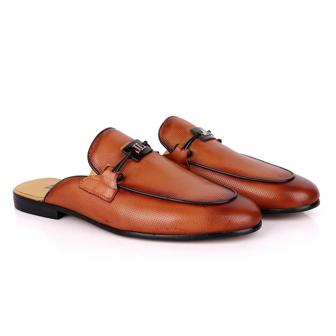 LoriBlu Classic Mole Apricot Half Leather Shoe - Obeezi