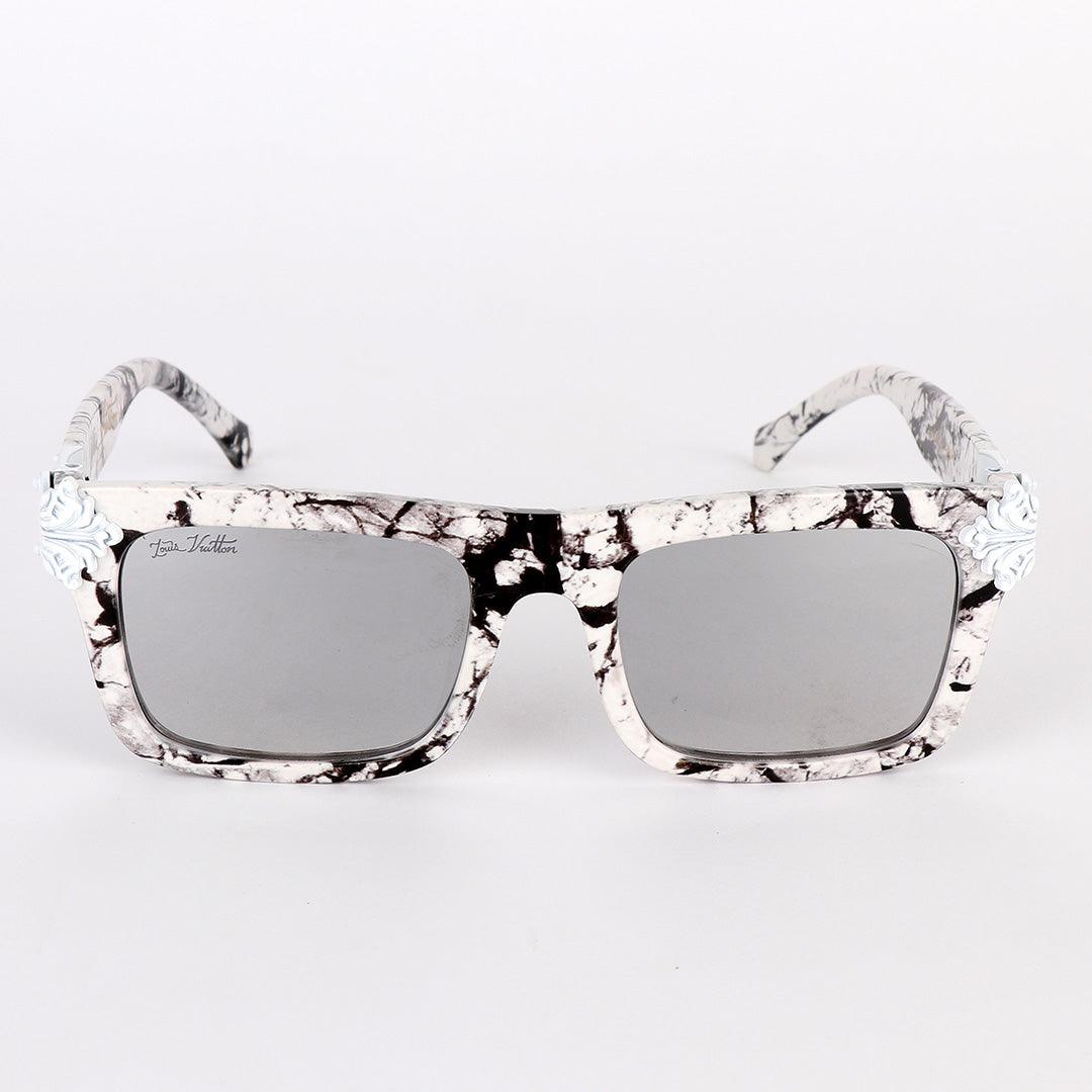 Louis Vuitton Classic Summer Square Black And White Sunglasses - Obeezi.com