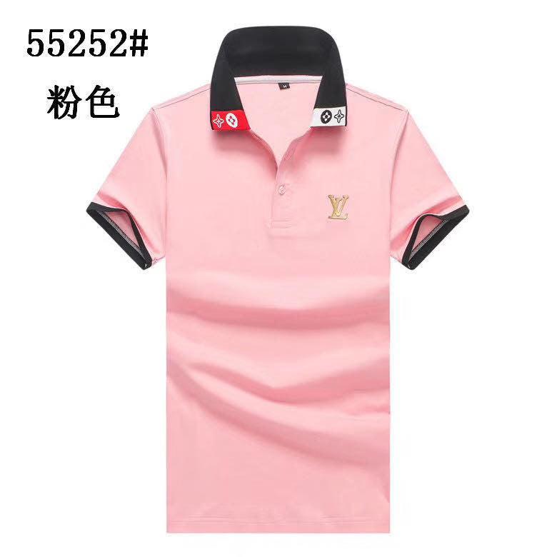 Louis Vuitton Men's Polo shirts-Pink - Obeezi