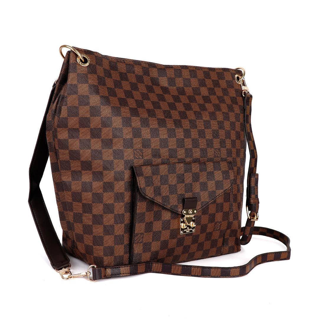 LV - DAC MM Canvas Totally MM Shoulder Bag- Coffee - Obeezi.com