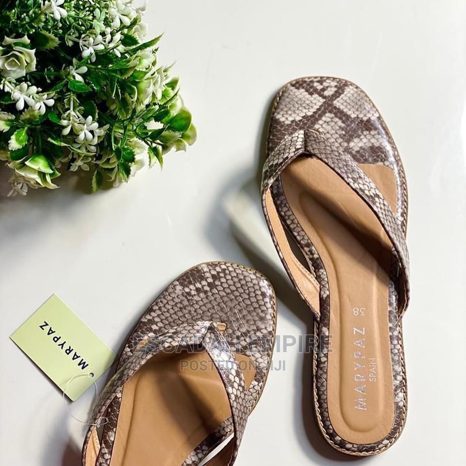 M.Paz Exquisite Snake Print Designed Leather Slipper - Obeezi.com