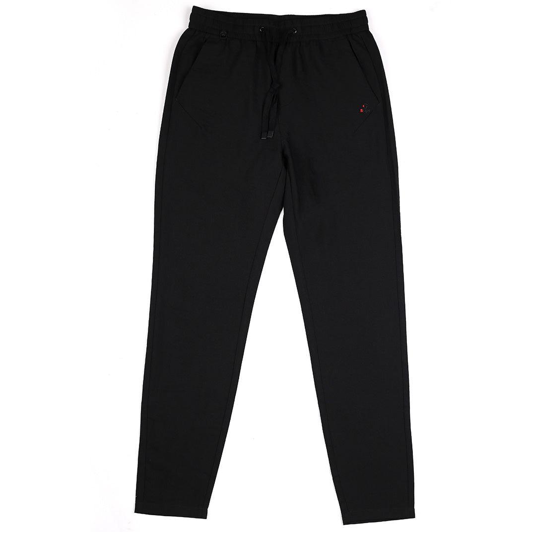 Men's Exclusive Black Mini Logo Designed Joggers - Obeezi.com