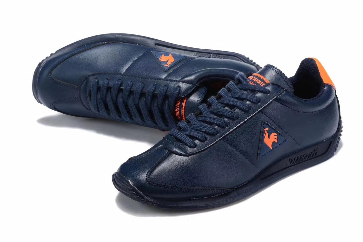 Men's-Le Coq Sportif Low Craft Sneakers- Navy Blue - Obeezi