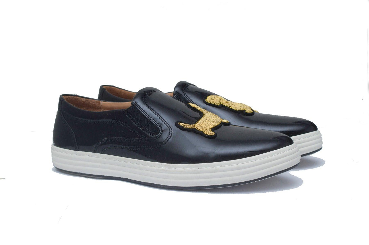 Men's Wetlips Black Leather Shoe - Obeezi