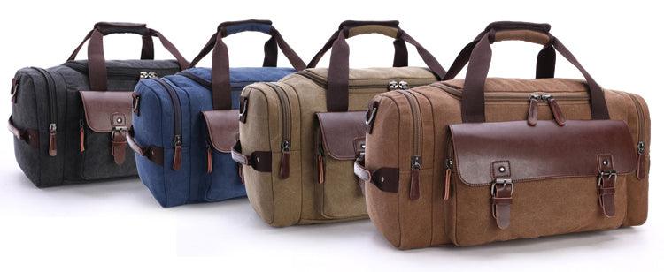 Multifunctional Outdoor Canvas Solid Travellers Khaki Bags - Obeezi.com
