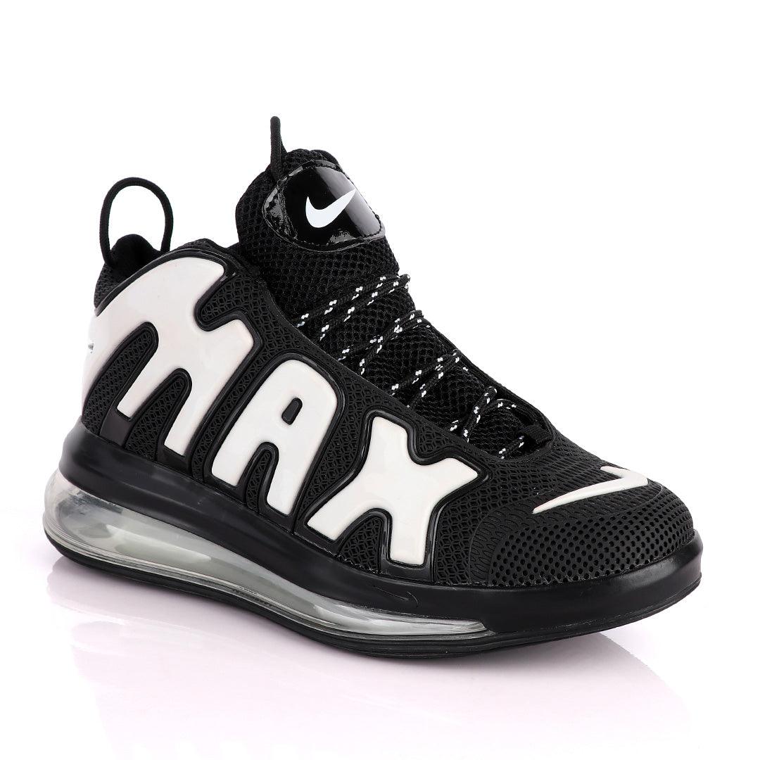 NAM Up Tempo Men Running Sneakers Black White - Obeezi