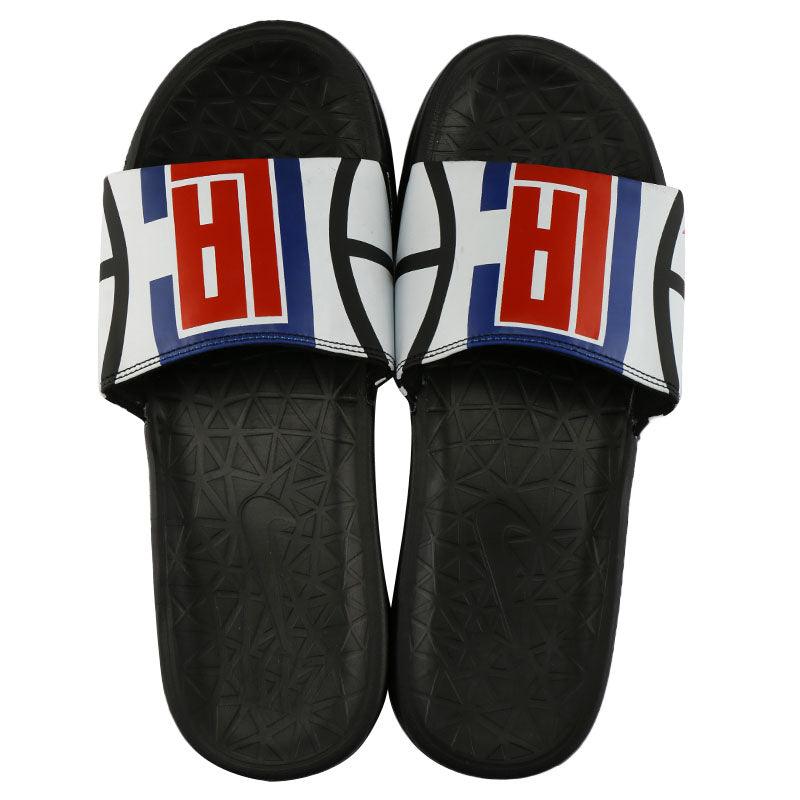 NBA LA Benassi Slippers Black and White - Obeezi